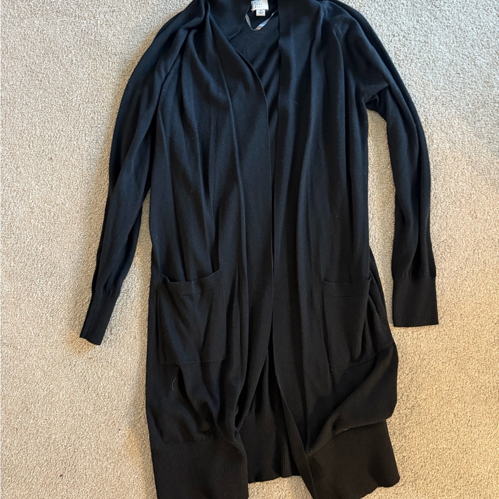 a new day Black Open Front Cardigan